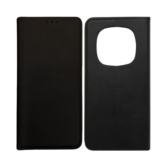 Capa Flip de Couro com Bolso Interno para Xiaomi Redmi Note 15 Pro 5G Preto